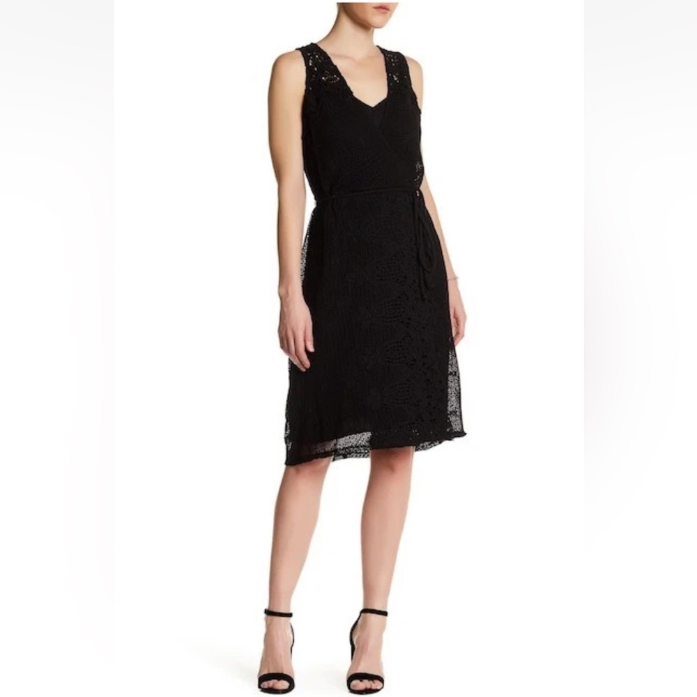 Ella  Moss Lace Yoke Wrap Lace Dress Size S New With Tag